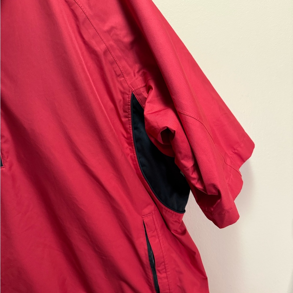 FootJoy DryJoys Golf Wind Jacket L‎ Red Short Sleeve - Picture 3 of 12